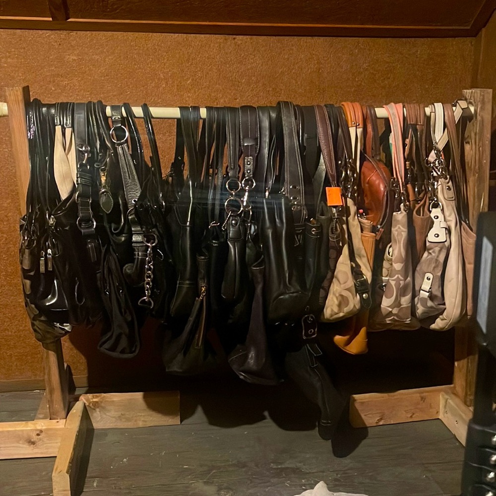 SO MANY MORE TO POST!  I made this rack with 2-2x4s!